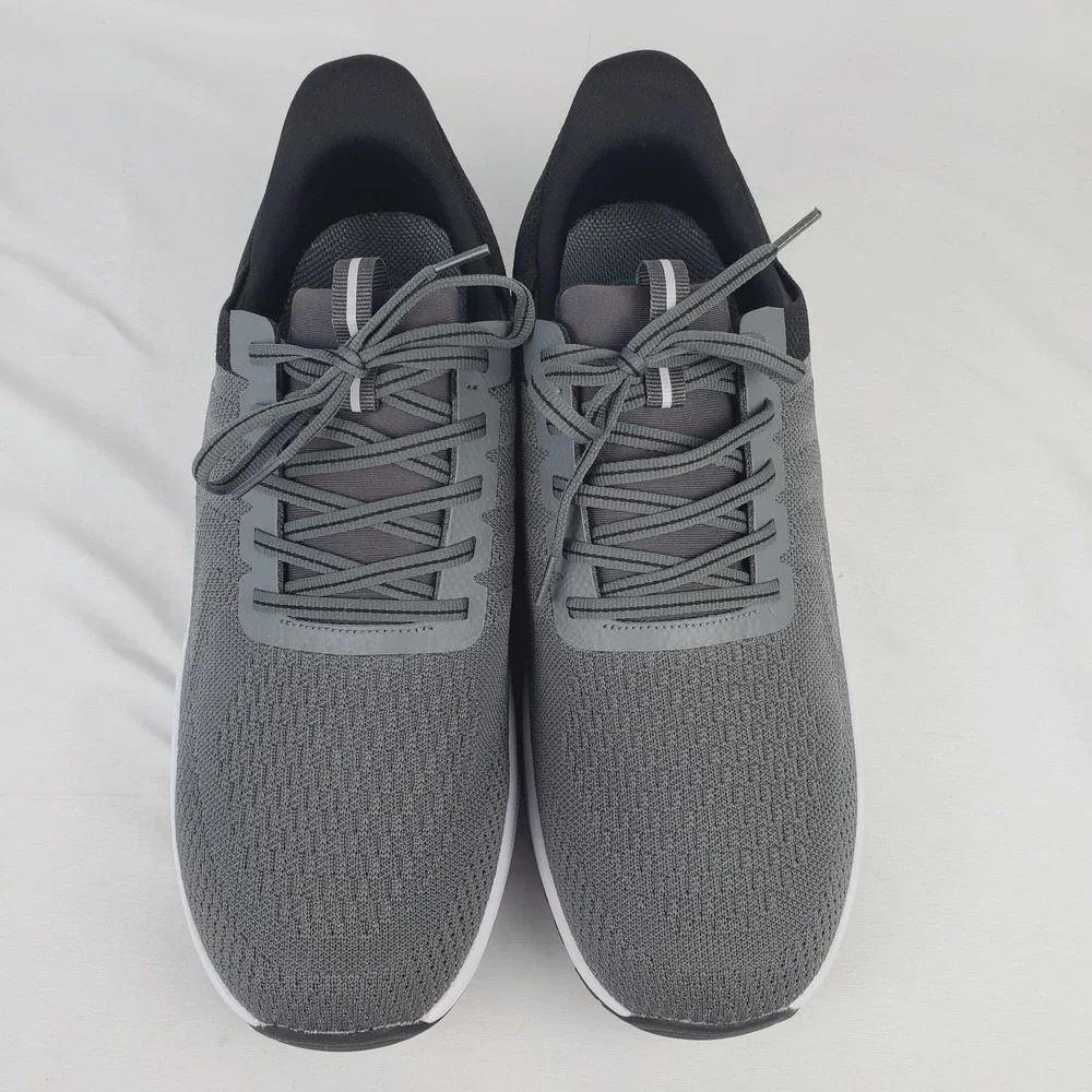 Orthofeet Tilos Hands-Free Wide Shoes Men's Size 11.5 2E Gray w/ Arch Boosters